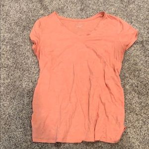 Isabel maternity peach cap sleeved tee
